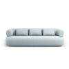 SOFA Jenny aus Chenille-Stoff hellblau 4 Sitzplätze - Hellblau, Textil (226/73/90cm) - Micadoni