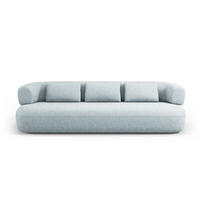 SOFA Jenny aus Chenille-Stoff hellblau 4 Sitzplätze - Hellblau, Textil (226/73/90cm) - Micadoni