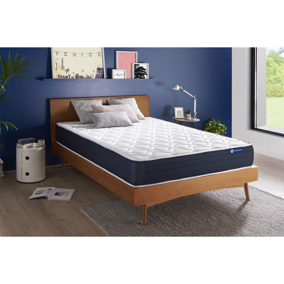 MATRATZE Actiflex sleep Taschenfederkern und Memory-Schaum 130 x 200 cm h2 - Weiß, Textil (130/200cm) - ACTISOM