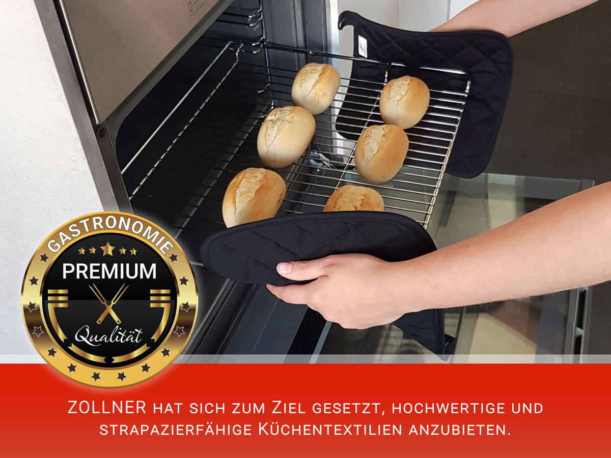 TOPFLAPPEN, 2er-Set, 24x24 cm, 100% Baumwolle, Schwarz - Schwarz, Textil (24/24cm) - Zollner