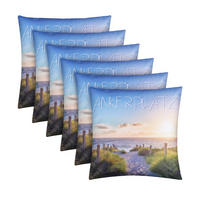 OUTDOORKISSEN 45x45 cm wasserabweisend "Ankerplatz" 6er-Pack - Blau/Grün, Kunststoff (45/45cm)