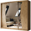 SCHWEBETÜRENSCHRANK Vox 240/216/61 eiche Artisan mit Spiegel und Schubladen - Eiche Artisan, Holzwerkstoff (240/216/61cm) - Beautysofa