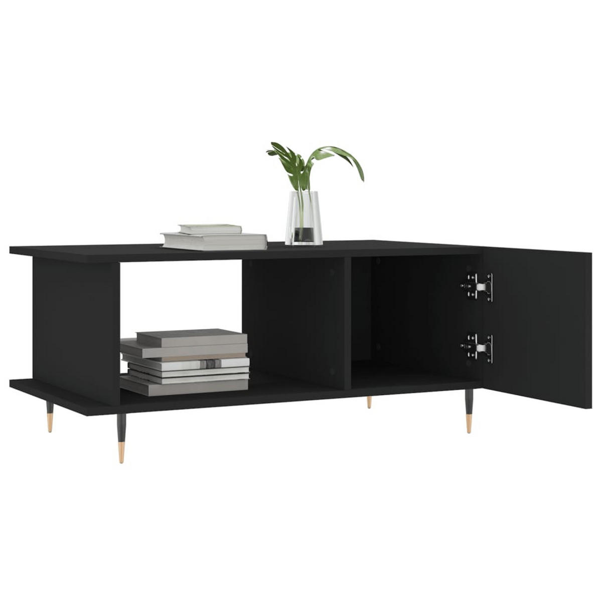 COUCHTISCH Schwarz 90x50x40 cm Holzwerkstoff - Schwarz, Holzwerkstoff (90/50/40cm) - furnicato