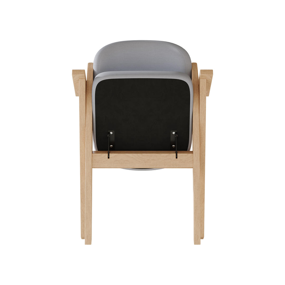 ESSZIMMERSTUHL 2 Klappbar Massivholz Leinen Grau Modern - Grau, Holz (64.5/76/66.5cm) - FLIEKS