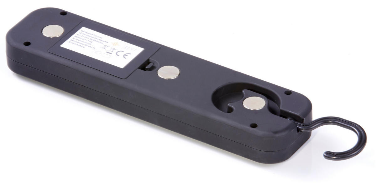 LED-ARBEITSLEUCHTE - praktische Batterie-Taschenlampe mit Magnet und Haken für Werkstatt und Zuhause, 2er-Set - Weiß, Kunststoff (5.5/2.9/22cm) - Northpoint