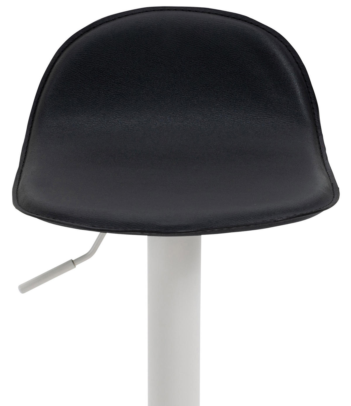 BARHOCKER Lederlook schwarz - Schwarz/Weiß, Textil/Metall (39/73/41cm) - CLP