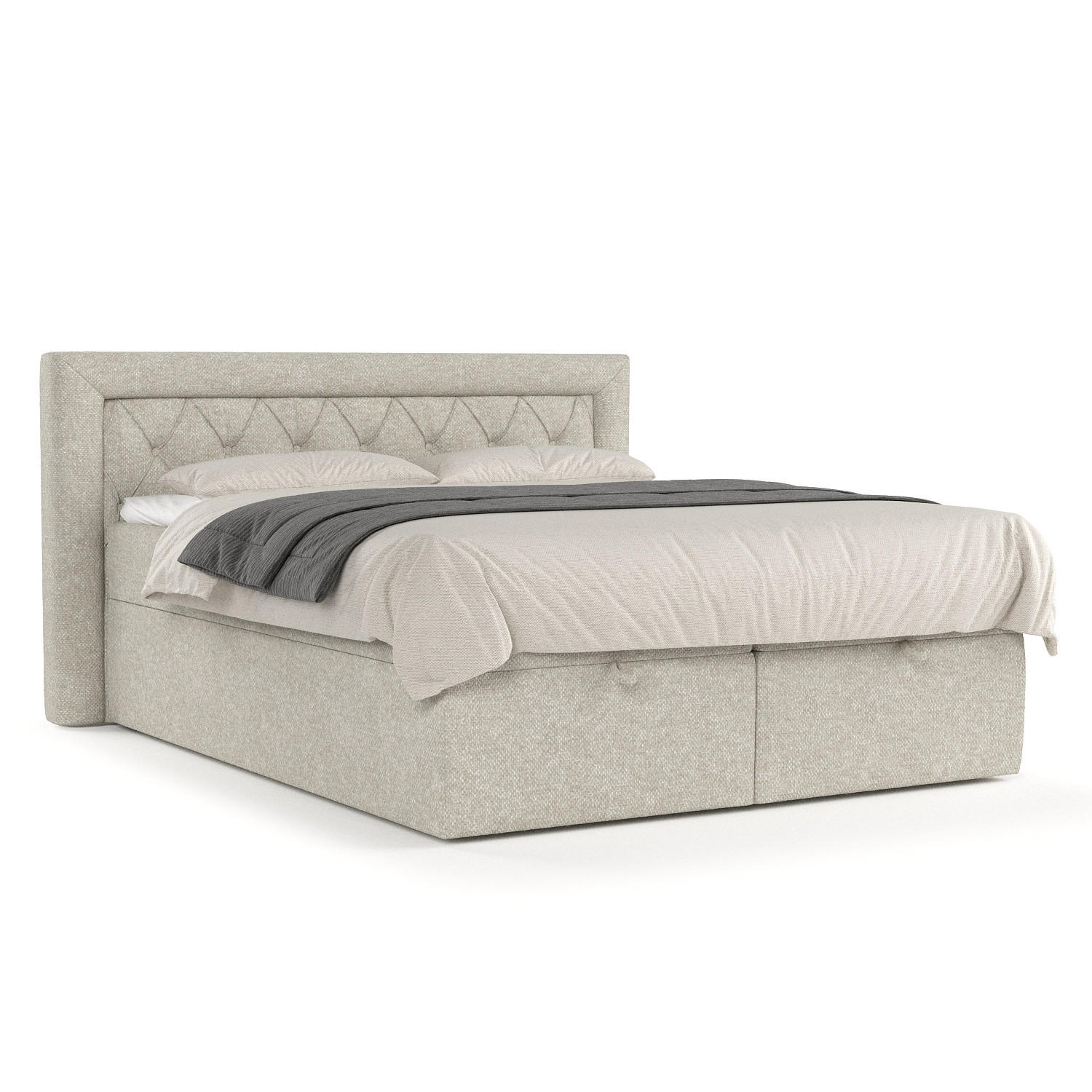 Maison de Reve Boxbett Beige, Grau 140x200 cm