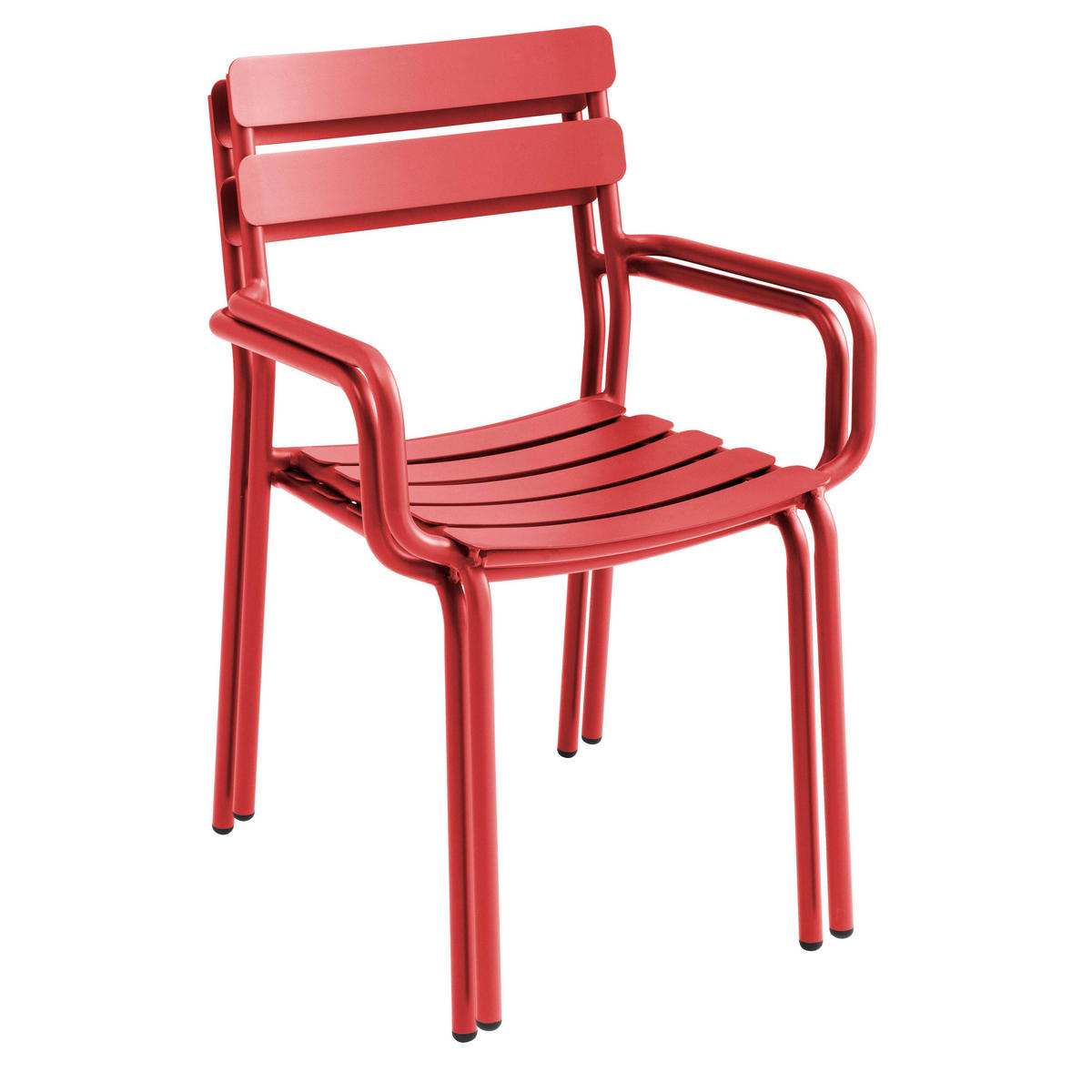 GARTENSTUHL aus Aluminium, Dunkelrot - Rot, Metall (46/84/55cm) - Oviala