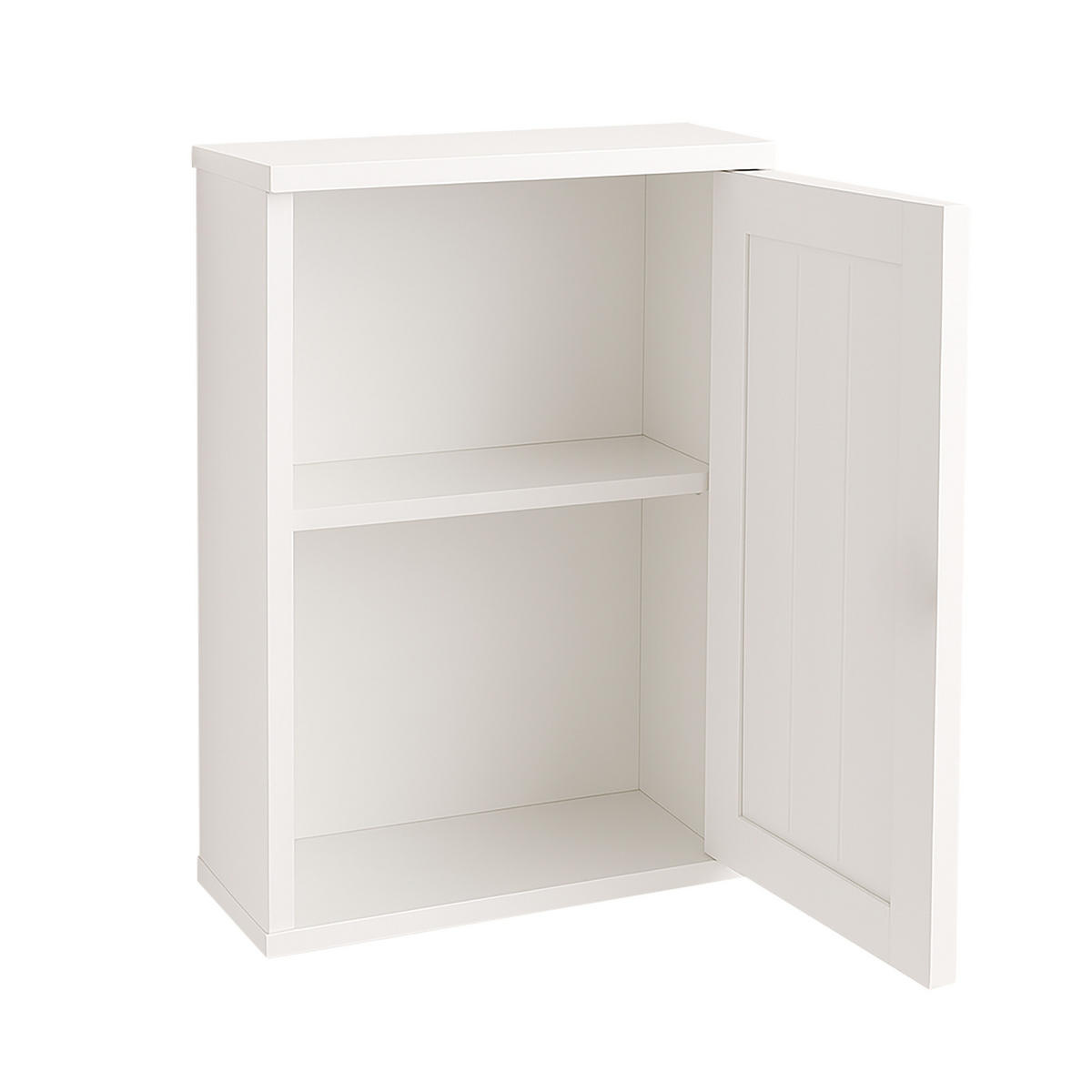 HÄNGESCHRANK - Silberfarben/Weiß, Holzwerkstoff/Metall (30/50/14cm) - Relaxdays