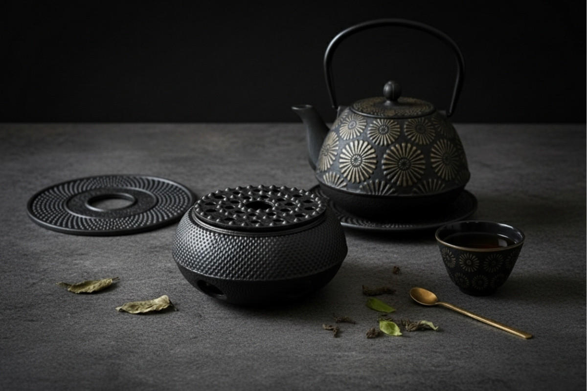 UNTERSETZER Gusseisen Hoshi Ø 13 cm - Schwarz, Metall (13/13cm) - AROMELIO