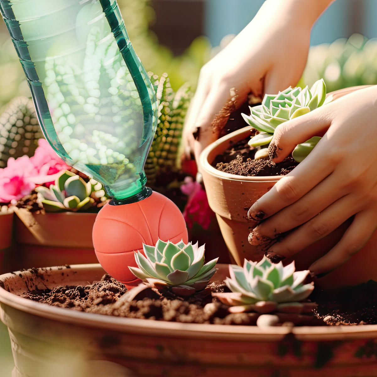 4XBASKETBALL-TONKEGEL - Multicolor, Keramik (7/17.5/7cm) - Relaxdays