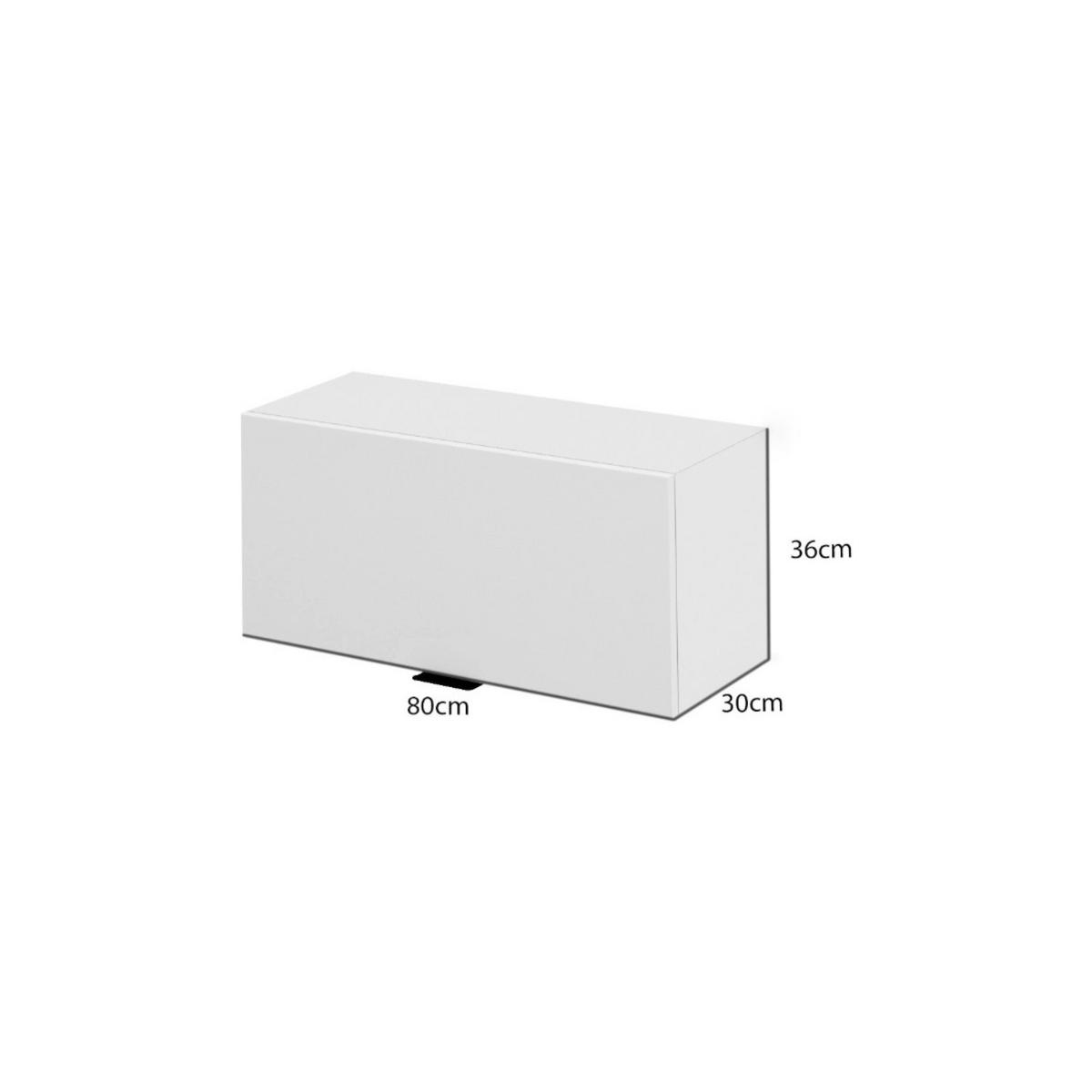 HÄNGESCHRANK – 80 cm – N80 – Lunara – Grau Hochglanz - Grau, Holzwerkstoff (80/36/30cm) - hi-markt
