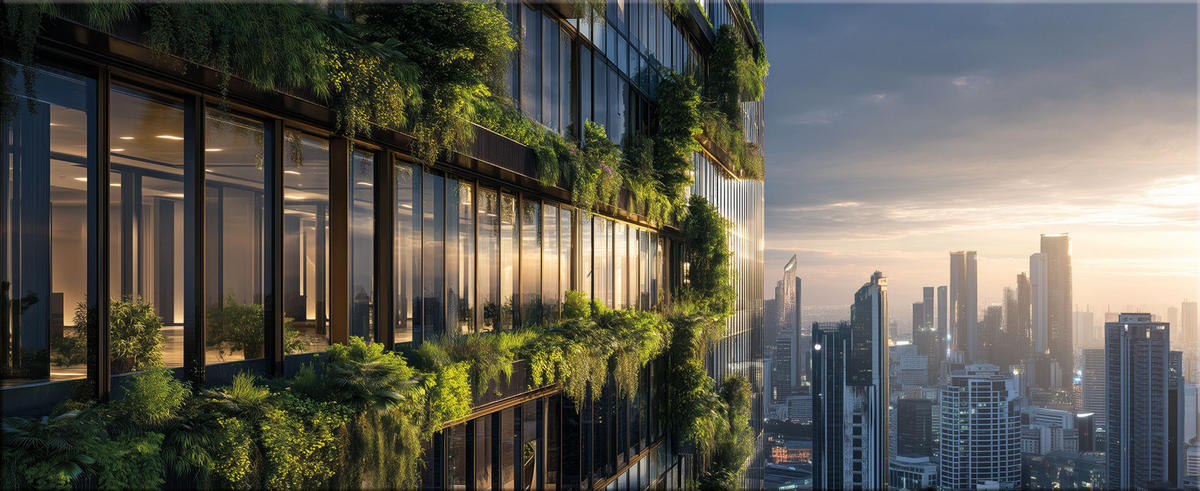 GLASBILD 125x50 cm Architektur grün - Anthrazit, Glas (125/50cm) - artissimo