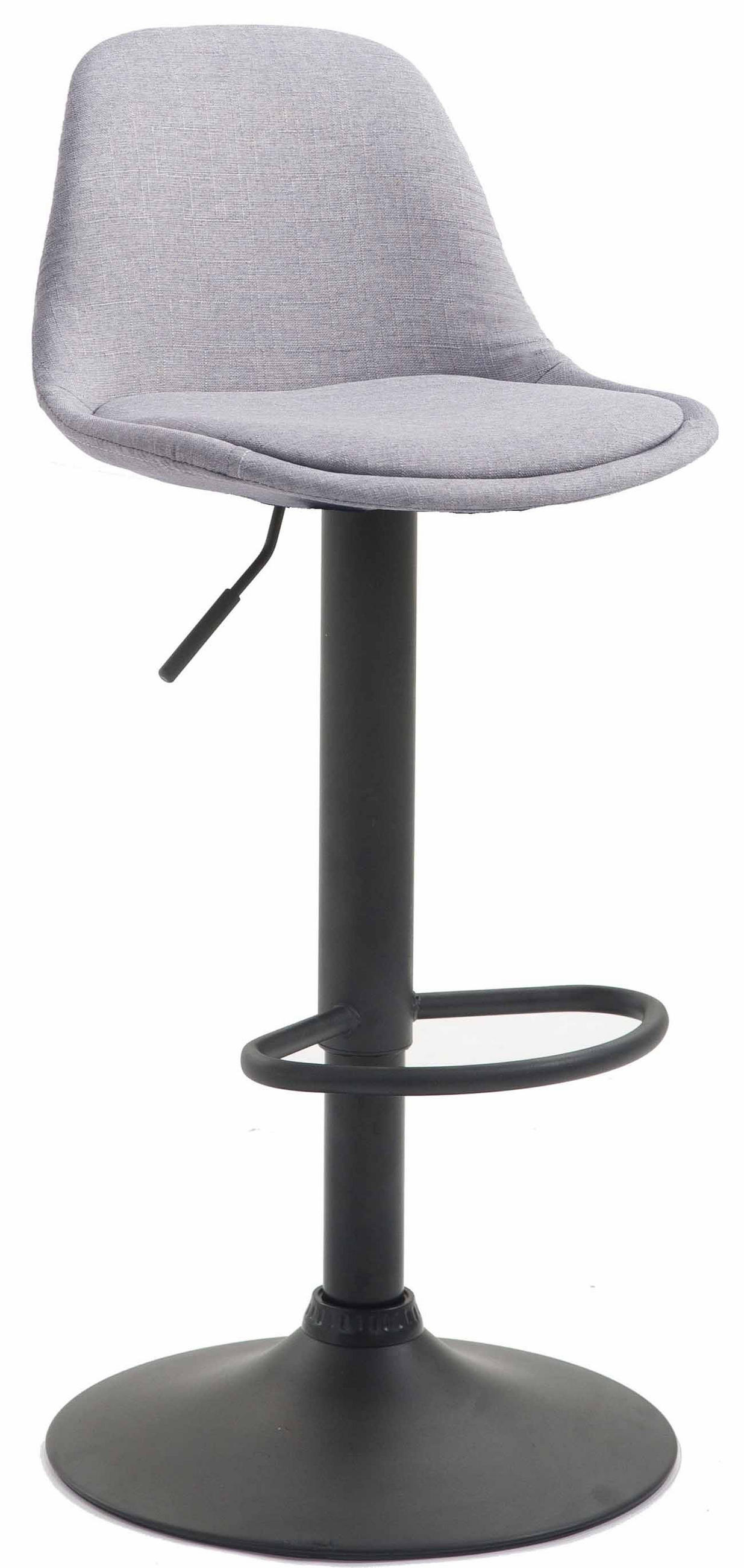 BARHOCKER Stoff grau - Schwarz/Grau, Textil/Metall (39/82/43cm) - CLP