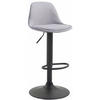 BARHOCKER Stoff grau - Schwarz/Grau, Textil/Metall (39/82/43cm) - CLP
