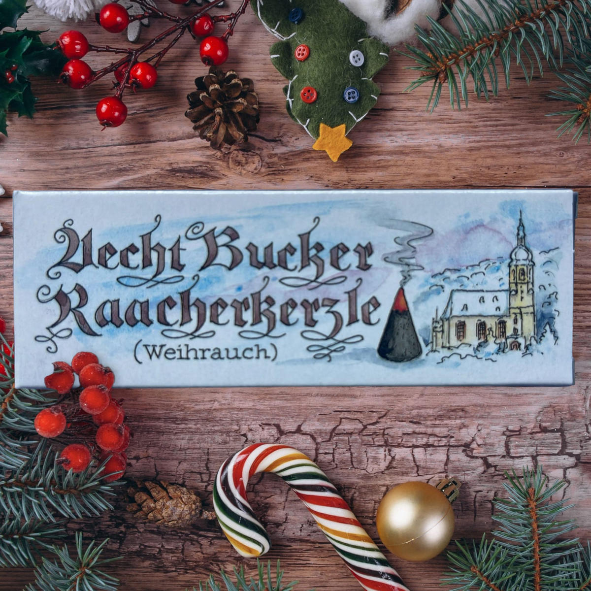 RÄUCHERKERZEN Weihrauch 4 XXL Riesen - Schwarz, Holz (4.5/2.5/12cm)