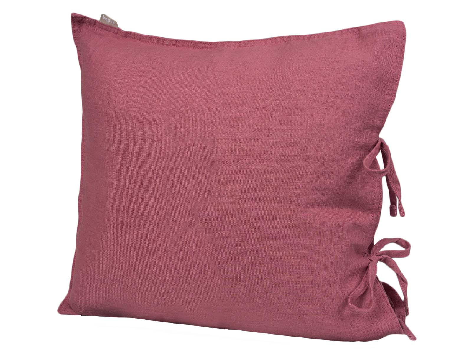 KISSENBEZUG reines Leinen rose-de provence 40/40 cm - Altrosa, Naturmaterialien (40/40cm) - beties Heimtextil