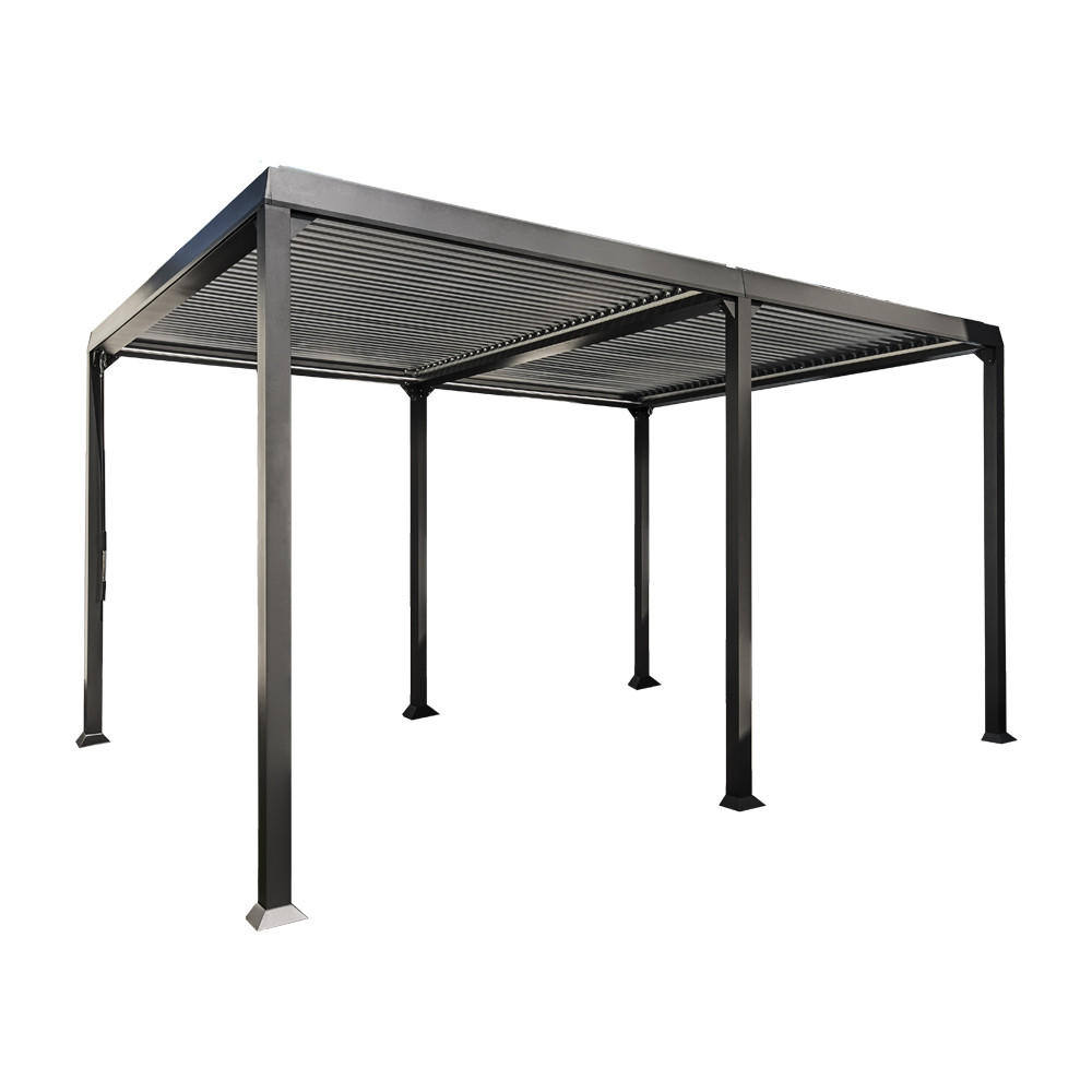 LAMELLENPAVILLON CANNES - Anthrazit, Metall (400/223/303cm) - Home Deluxe