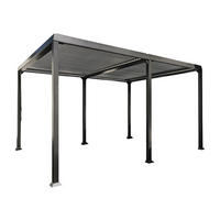 LAMELLENPAVILLON CANNES - Anthrazit, Metall (400/223/303cm) - Home Deluxe