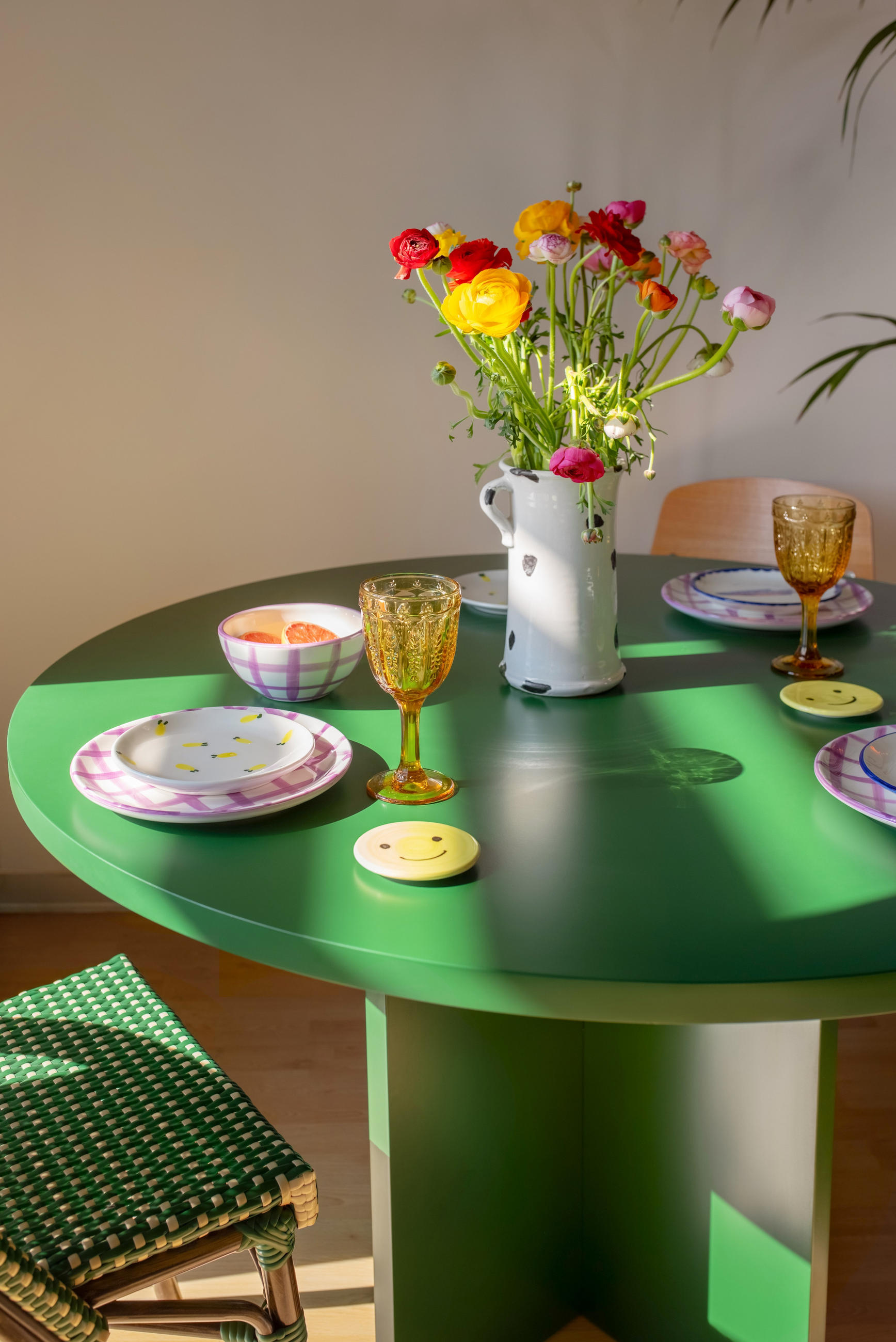 Thumbnail - RNT By Really Nice Things Esstisch, Dunkelgrün, Holzwerkstoff, Rund, 120x75x120 cm, Esszimmer, Tische, Esstische