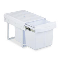 EINBAUMÜLLEIMER - Weiß, Kunststoff/Metall (34/34.6/51.8cm) - Relaxdays