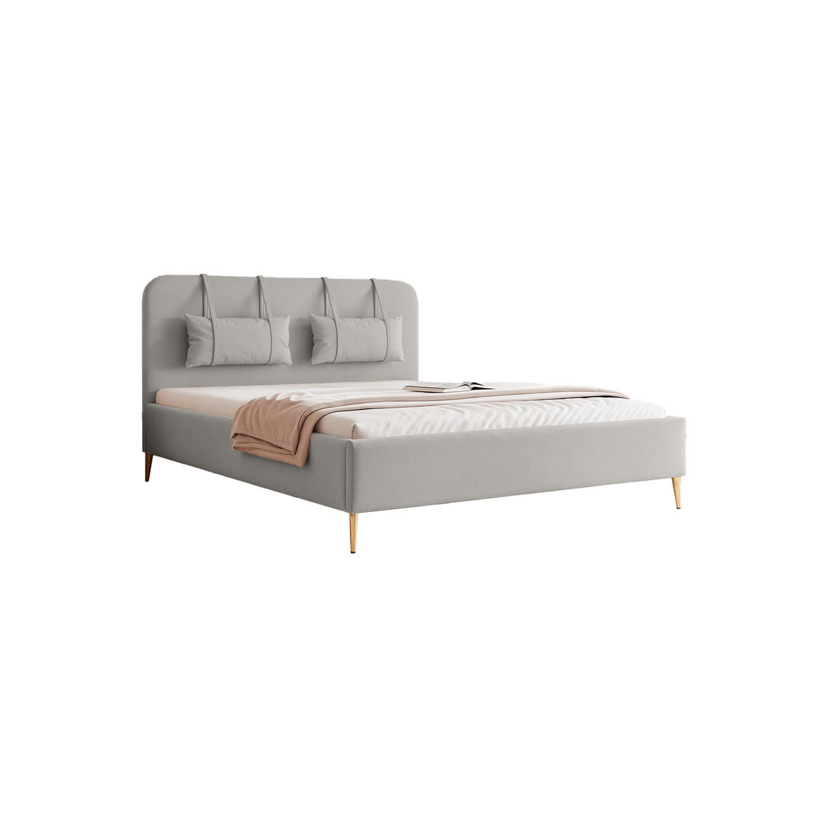 POLSTERBETT Rexal 140x200 cm, Grau - Grau, Textil (200/140cm) - Fedve