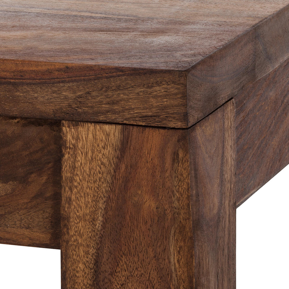 SITZBANK - Sheesham massiv - gewachst - Sheeshamfarben, Holz (140/45/40cm) - home24