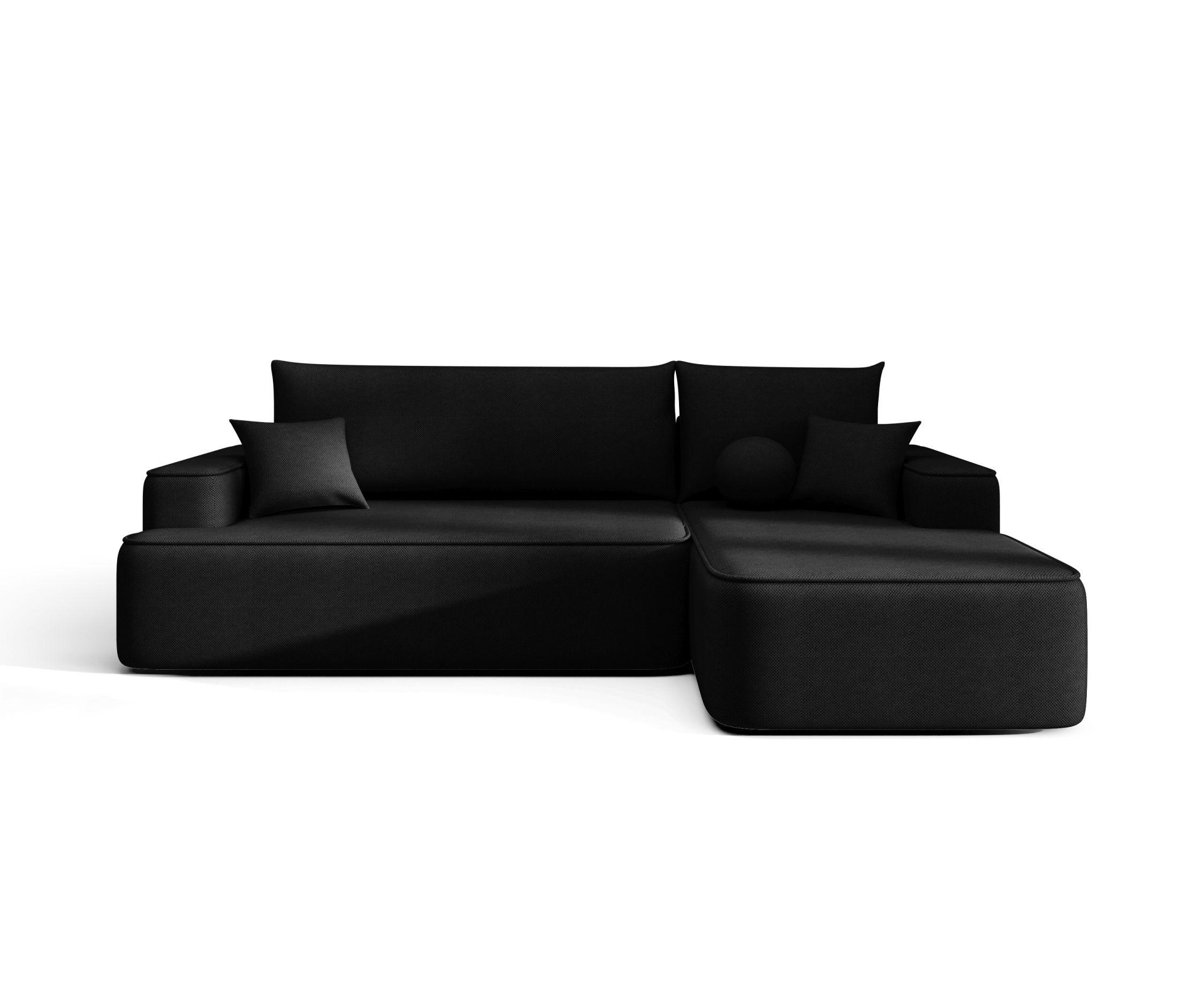 ECKSOFA mit Schlaffunktion FIGO Curio 99 Rechts - Schwarz, Textil (250/150cm) - Bedante