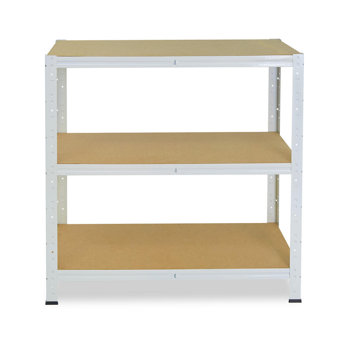 SCHWERLASTREGAL HOME 115x60x40 cm in weiß mit 3 Böden und 175 kg Traglast pro Boden - Creme, Metall (60/115/40cm) - shelfplaza