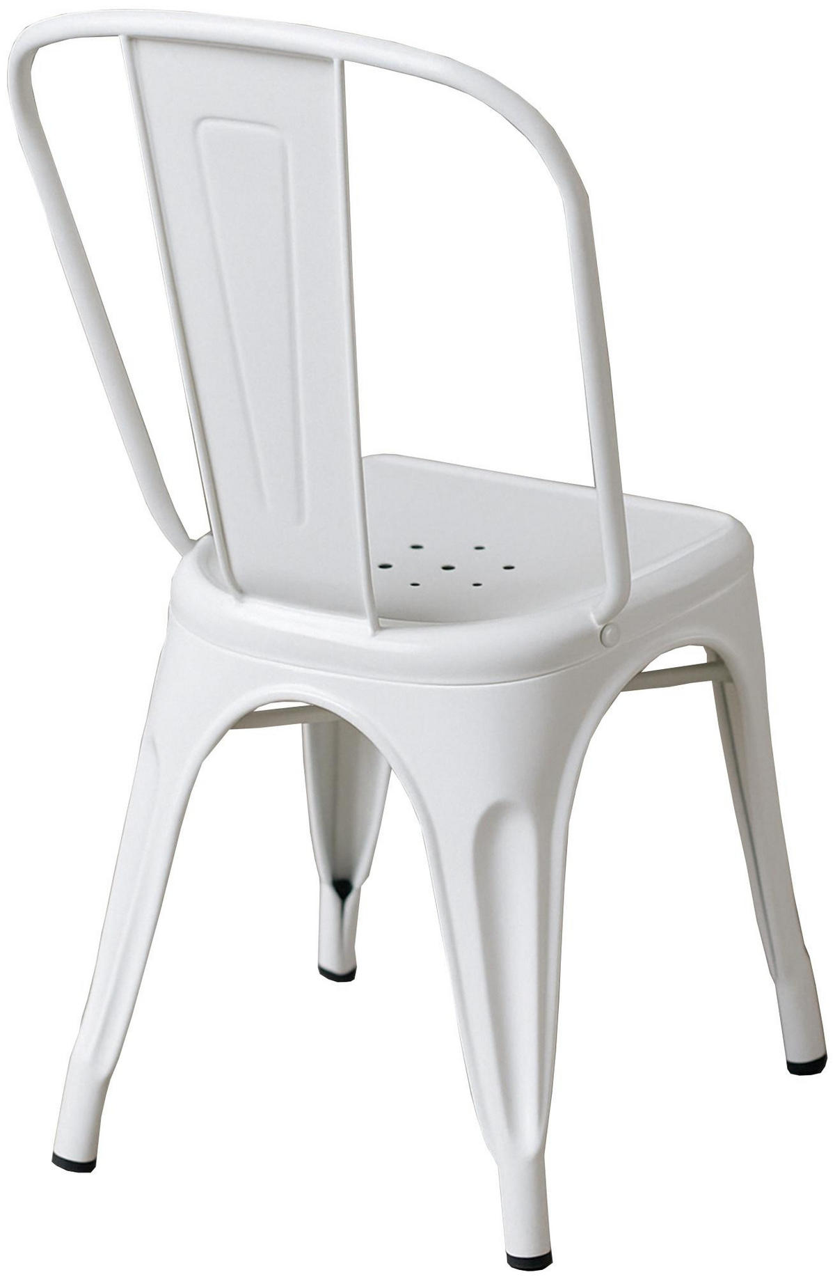 BESUCHERSTUHL Metall Weiß - Weiß, Metall (44/89/48cm) - CLP