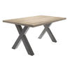 ESSZIMMERTISCH Eike 4 140 x 90 x 75 Esstisch Graphit/Eiche Sägerau - Braun, Holz (140/90/75cm) - 58aufmkessel