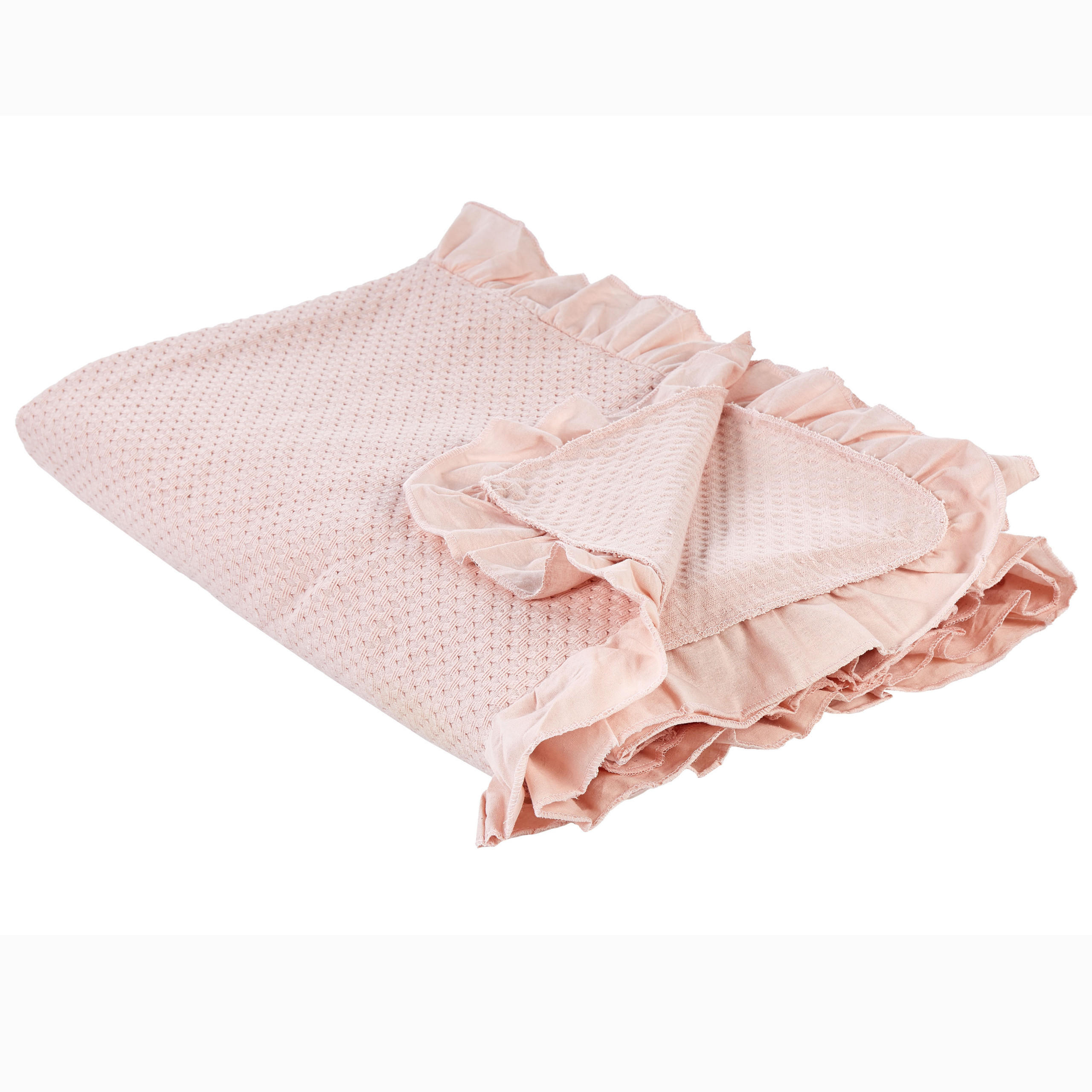 DECKE Rosa 200 x 220 cm Hatton - Pink, Textil (200/220cm) - Beliani
