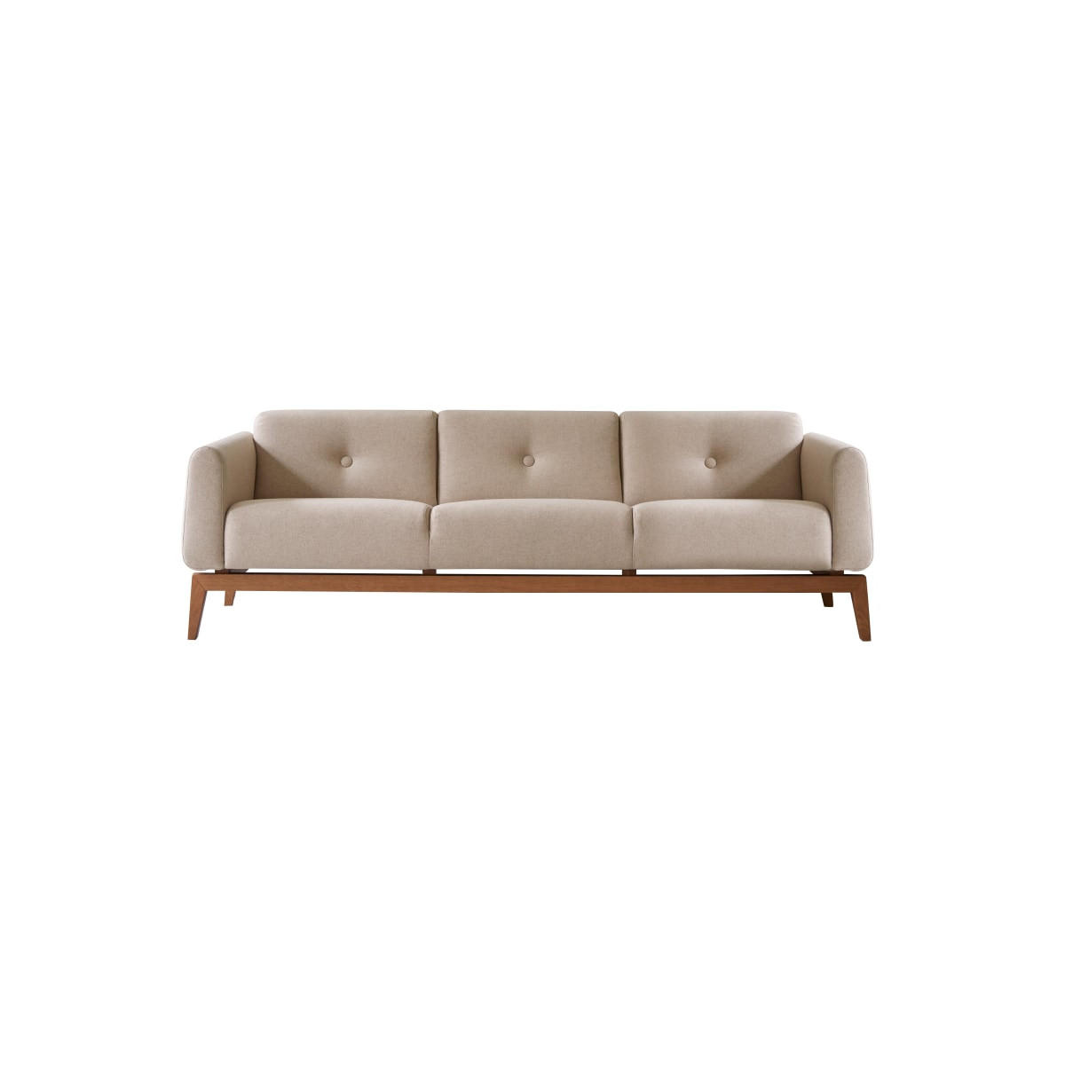 SOFA Bjorn Beige aus Stoff - Beige, Textil (220/69/82cm) - Tikamoon