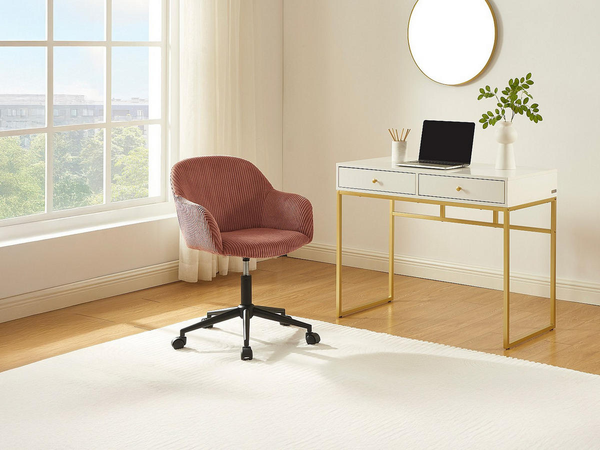 BÜROSTUHL ohne Armlehnen - 58 cm x 64 cm - stoff - rosa Marenzia - Pink, Textil (58/87/64cm) - Vente-Unique