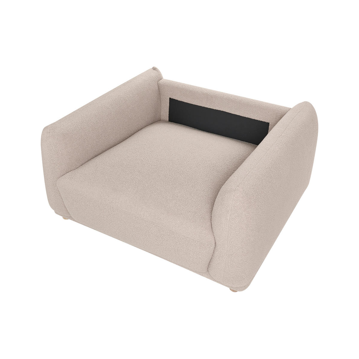 SESSEL Bouclé Beige Jubek - Beige, Textil (120/81/104cm) - Beliani
