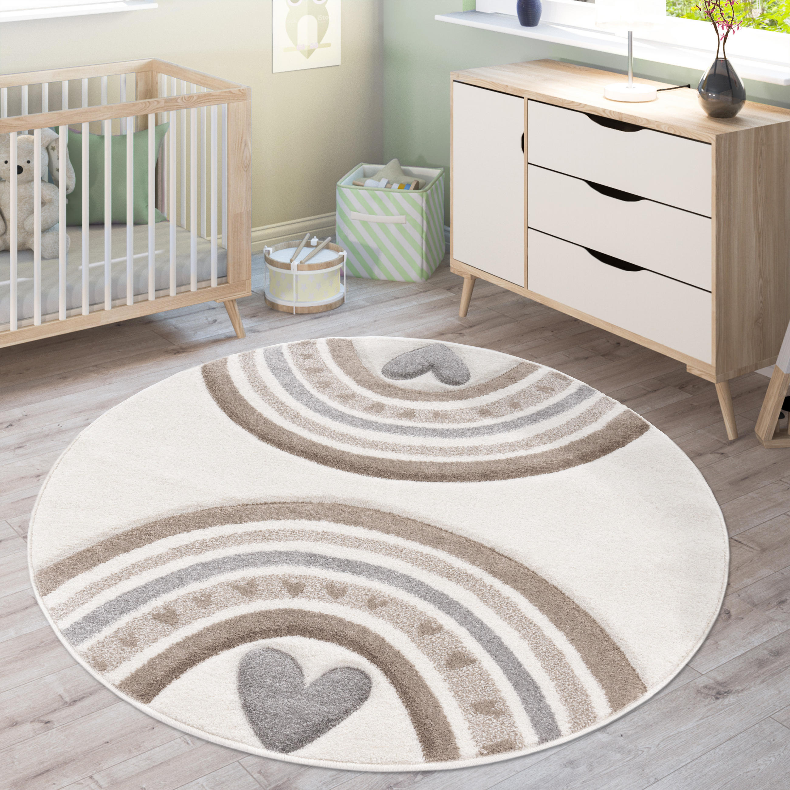 KINDERTEPPICH 120/120 cm Cosmo 351 - Creme, Textil (120/120cm) - Paco Home