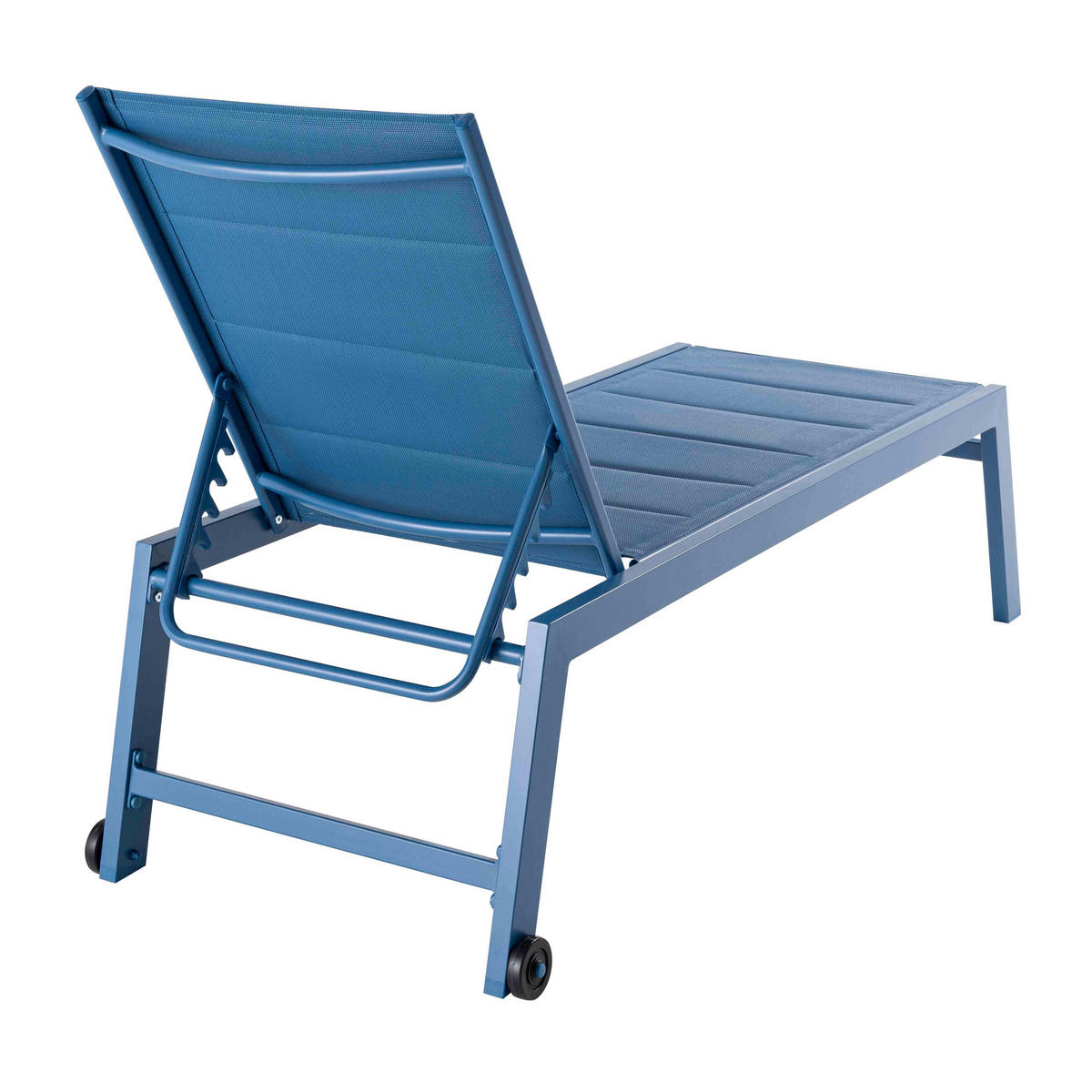 SONNENLIEGE 2-tlg., Blau - Blau, Metall (65/103/169cm) - Oviala