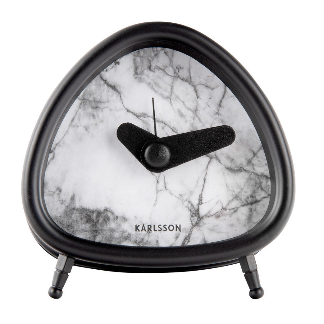 WECKER Marmor - Weiß, Metall (8.5/8.5/5.5cm)