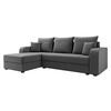ECKSOFA Hewlet Bis - Schwarz/Grau, Holz/Kunststoff (237/139cm) - MIRJAN24