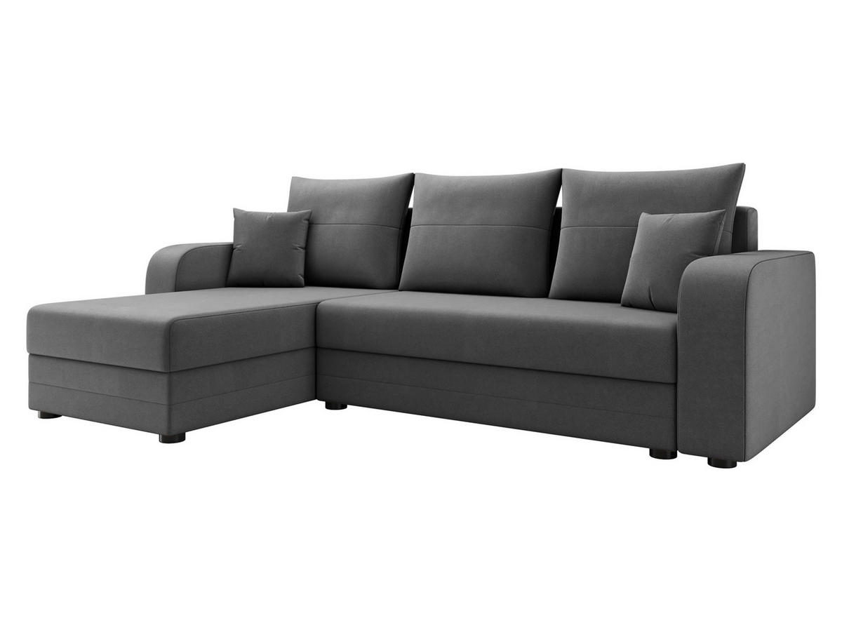 ECKSOFA Hewlet Bis - Schwarz/Grau, Holz/Kunststoff (237/139cm) - MIRJAN24