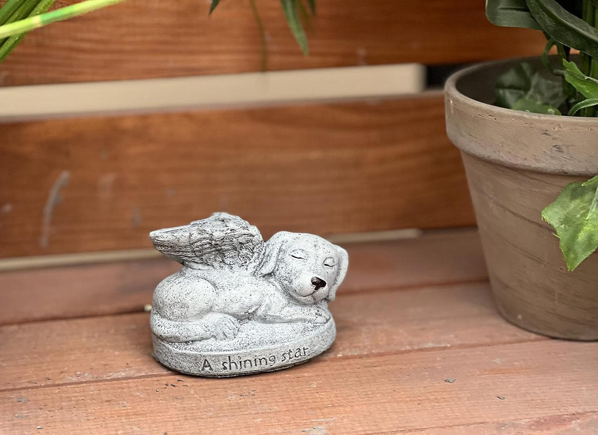 STEINFIGUR Hund frostfest a Shining Star frostfest massiv Grabstein - Grau, Stein (6/8/6cm) - stoneandstyle