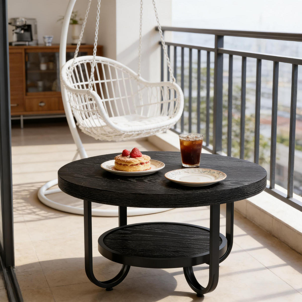 COUCHTISCH Schwarz 80/80/45 cm - Schwarz, Holzwerkstoff (80/80/45cm) - PANGIVO