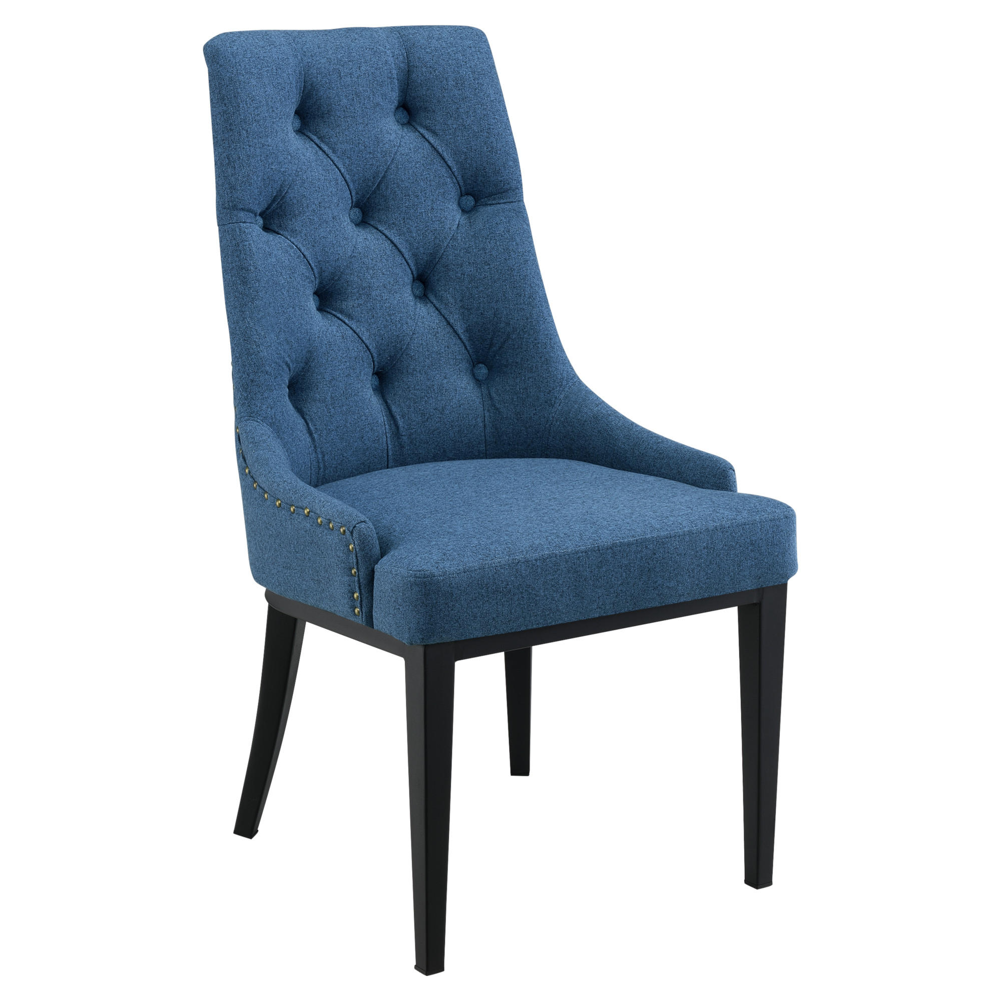 ESSZIMMERSTUHL Chester - Blau, Textil (53/100/60cm) - [en.casa]