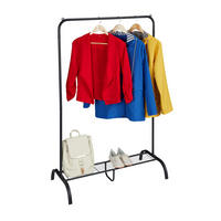 KLEIDERSTÄNDER - Schwarz, Metall (90/139/44cm) - Relaxdays