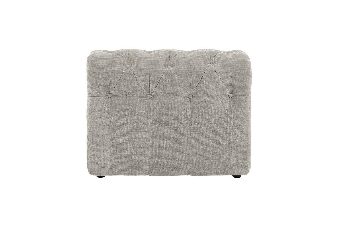 SOFA SITZELEMENT SEPHI Silber Cord - Silberfarben/Schwarz, Kunststoff/Textil (82/62/27cm) - KAWOLA