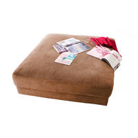 BIG HOCKER MADELINE Bronze Cord - Bronzefarben, Textil (120/43/120cm) - KAWOLA