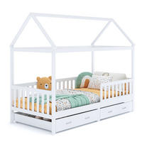 HAUSBETT CLOUD mit Schubladen - Weiß, Holz (80/160cm) - Alavya Home