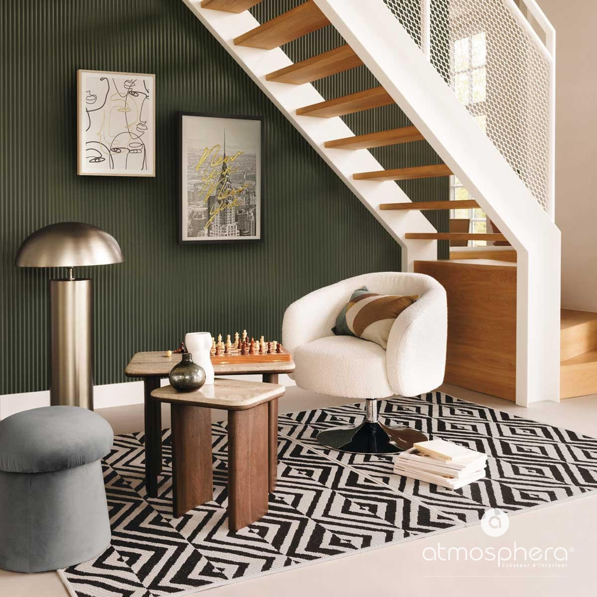 DEKOKISSEN Hary 30/50 cm - Multicolor, Naturmaterialien (30cm) - Atmosphera Createur d´interieur