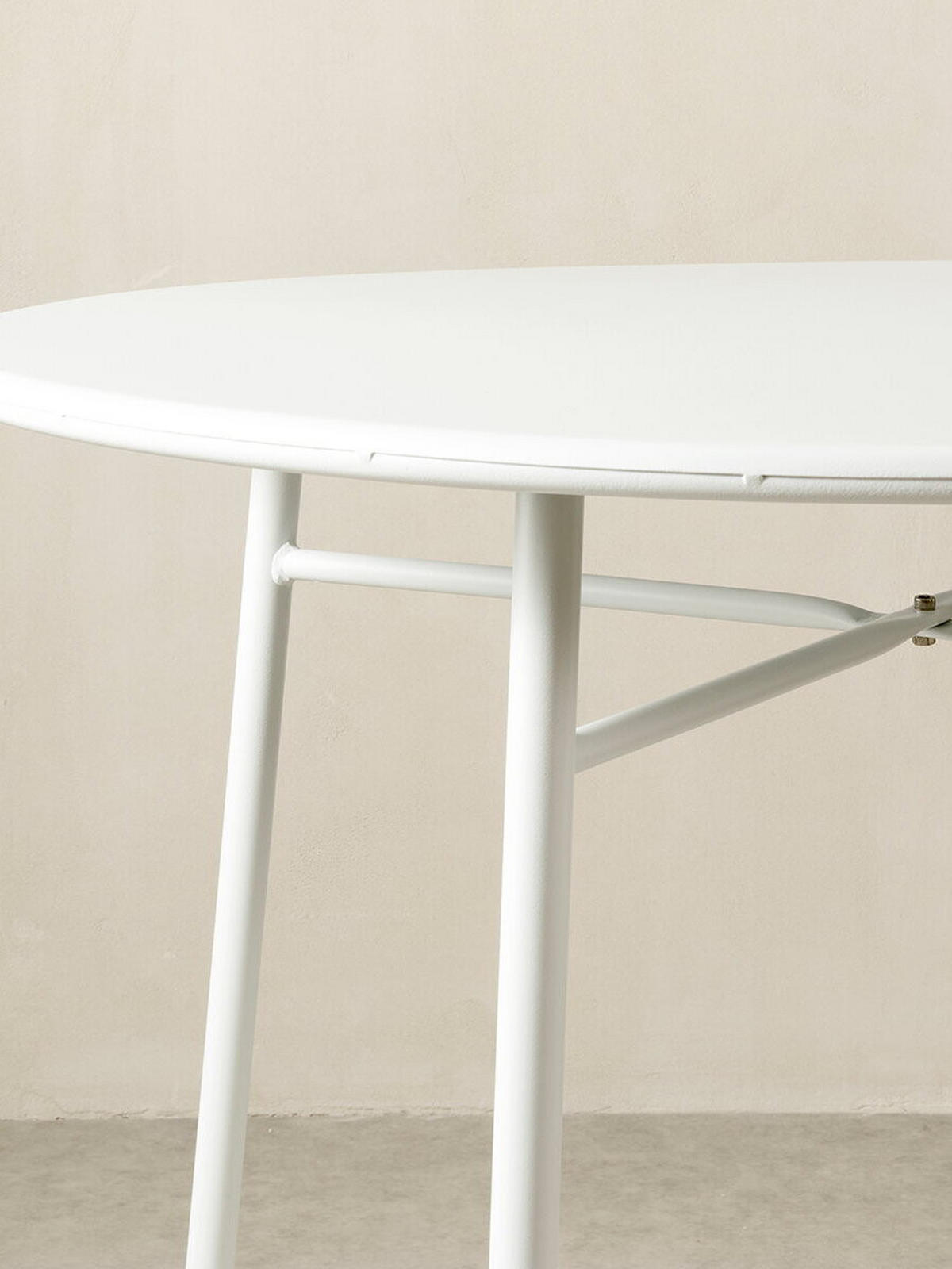 GARTENTISCH Loise Weiß 89 cm x 74 cm - Weiß, Metall (89/89/74cm) - Kenay Home