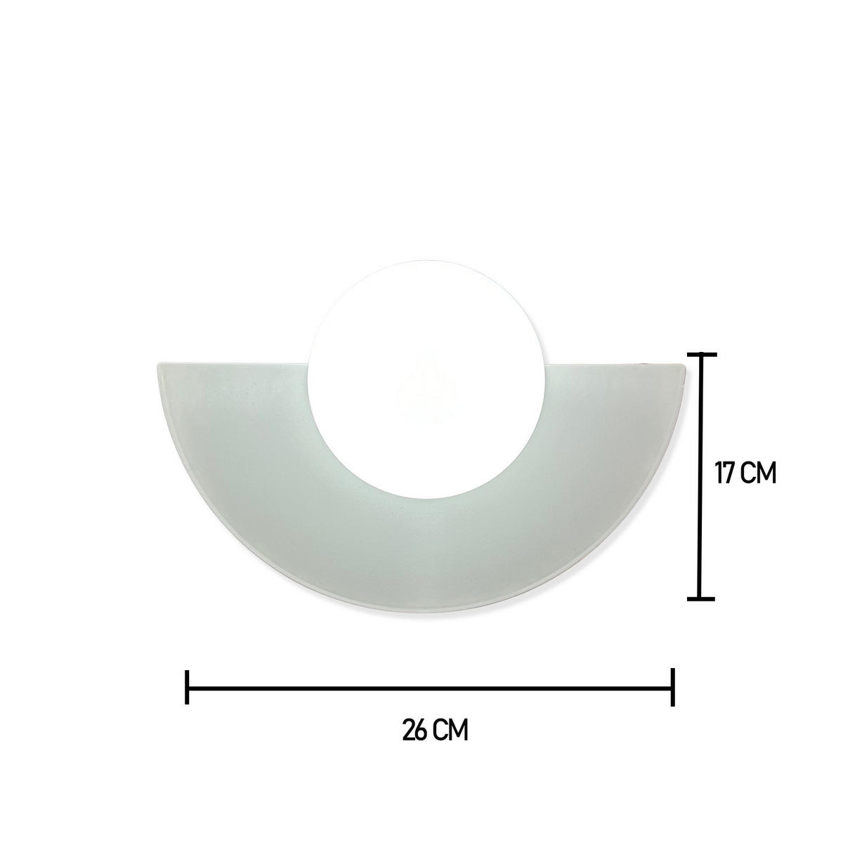 WANDLEUCHTE Innen Vintage 20/13 cm - Dunkelgrau, Glas/Metall (20/13cm) - Bamyum